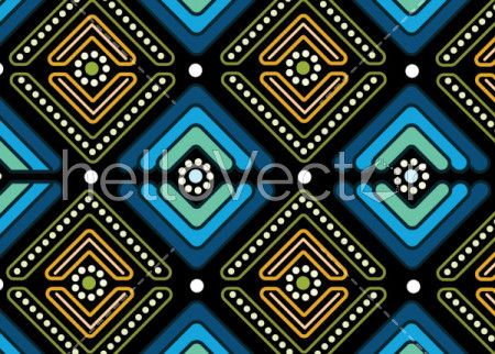 Aboriginal dot art vector seamless background 