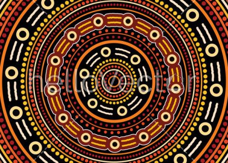 Aboriginal dot art vector painting. 