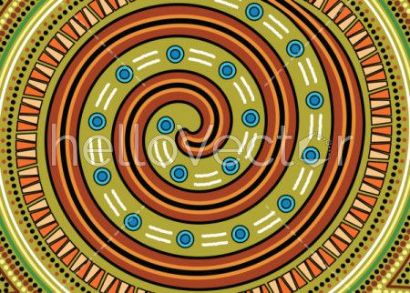 Aboriginal dot art vector painting. 