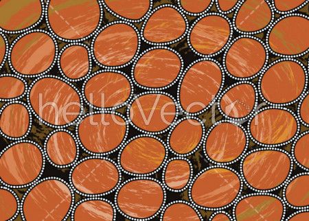 Aboriginal art vector circle pattern background. 