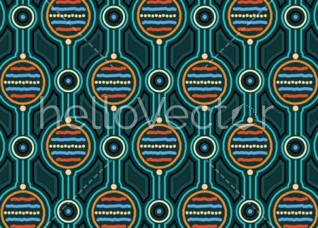 Aboriginal art vector seamless pattern background.