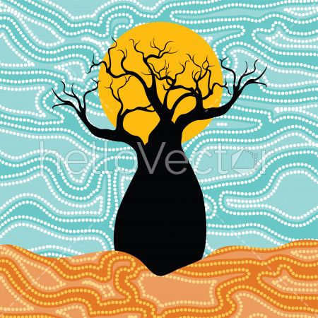 Boab (Baobab) Tree Vector Painting.
