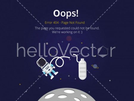 404 error page layout vector design