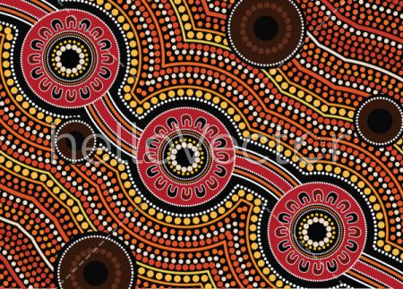 Aboriginal dot art vector painting. Connection concept