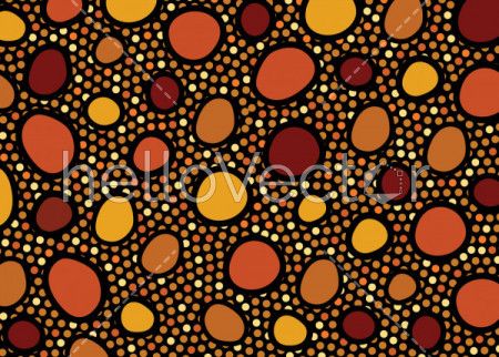 Illustration based on aboriginal style of dot background.