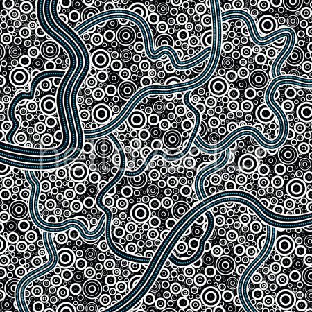 Aboriginal art vector background.