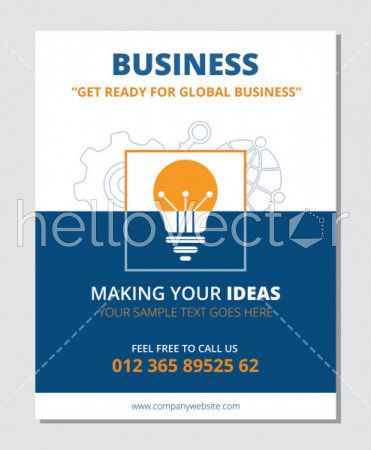 Business flyer template vector design with graphics and text.