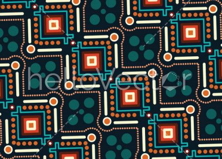 Illustration based on aboriginal style of seamless pattern background.