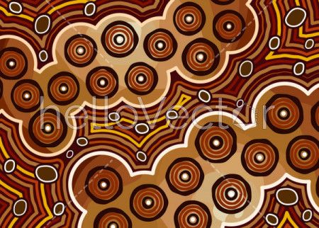 Illustration based on aboriginal style of background.