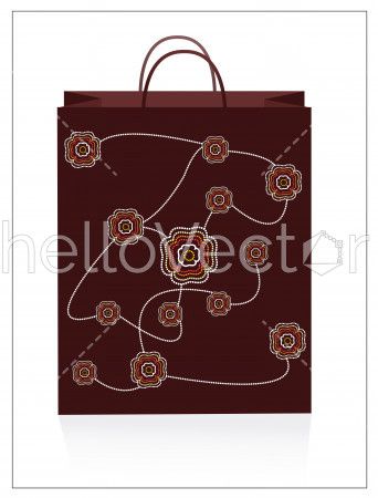 Tote bag with aboriginal art. 