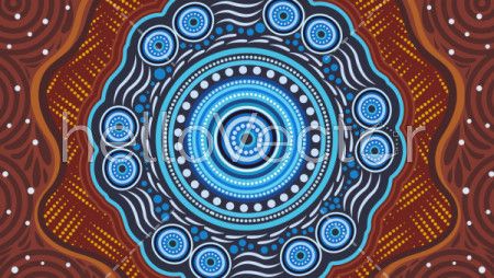 Illustration based on aboriginal style of background.