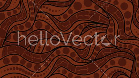 Illustration based on aboriginal style of seamless pattern background.