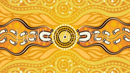 Illustration based on aboriginal style of background.