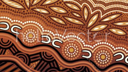 Illustration based on aboriginal style of background.