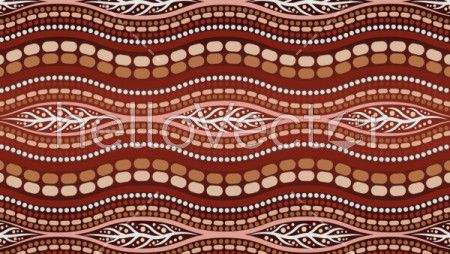 Illustration based on aboriginal style of background.