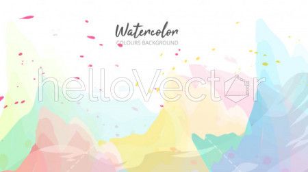 Abstract watercolor background - Vector Illustration