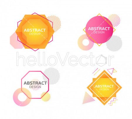 Set of modern advertise offer banner - Vector illustration