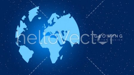 Abstract vector world map background