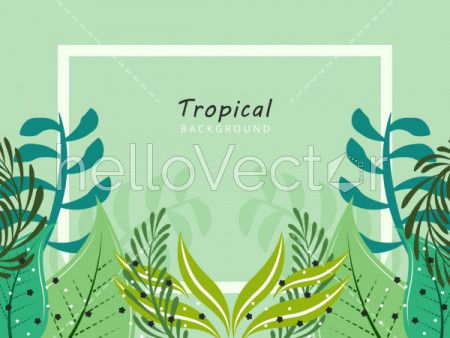 Abstract floral frame vector background