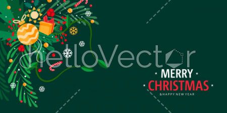 Christmas vector banner background