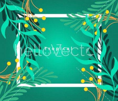 Abstract floral frame vector background