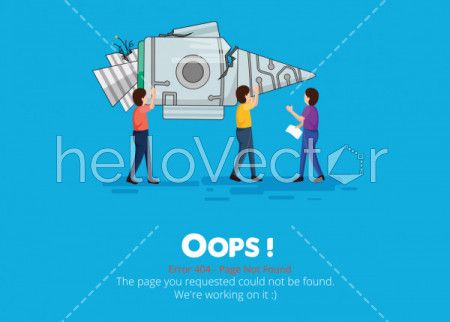 404 error page template vector design