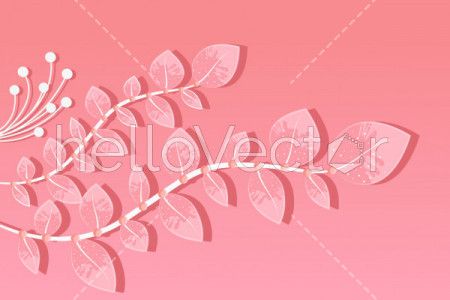 Abstract vector monochrome leaves background