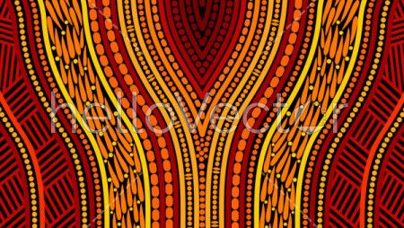 Illustration based on aboriginal style of seamless pattern background.