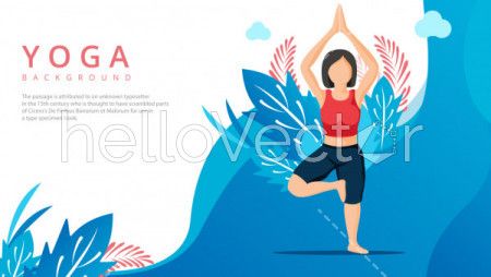 Yoga background, Health and fitness concept