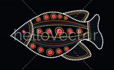 Aboriginal fish illustration 