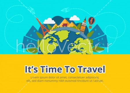 Travel and tourism banner template - Vector Illustration - Download ...