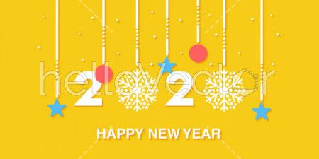 Happy new year 2020 free vector background