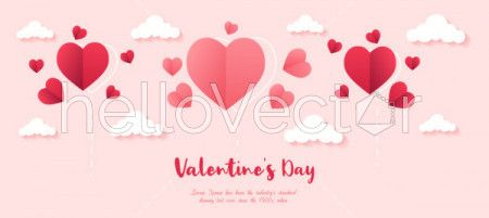 Valentine's day background - Vector illustration