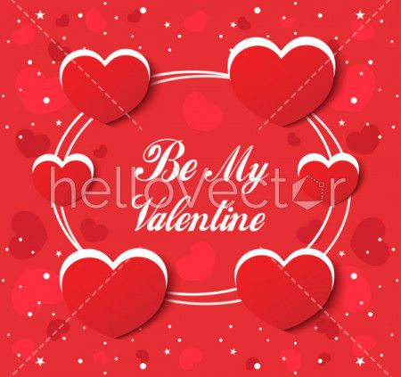 Valentine's day background - Vector illustration