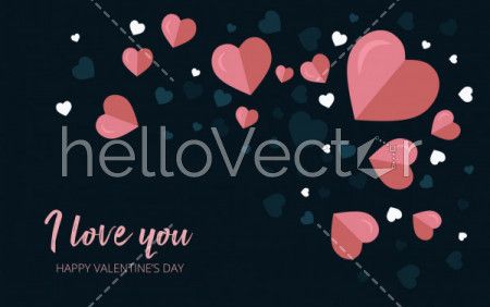 Love background with heart pattern - Vector Illustration