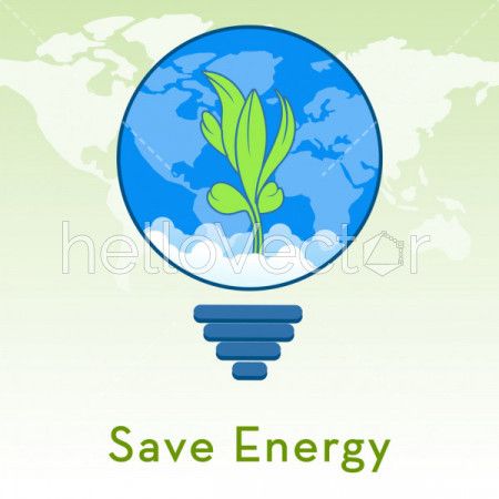 Save energy concept vector graphic