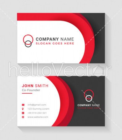 Abstract business card template - Vector Illustration