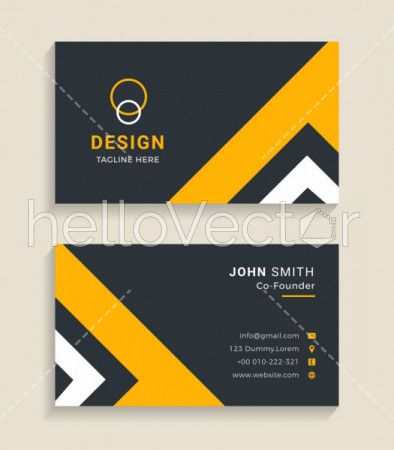 Corporate business card template - Vector Illustration