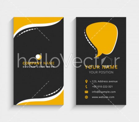 Abstract business card template - Vector Illustration
