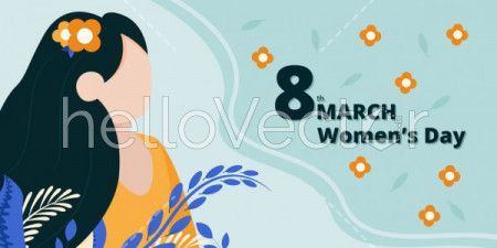 Happy women's day greeting card - Vector Illustration