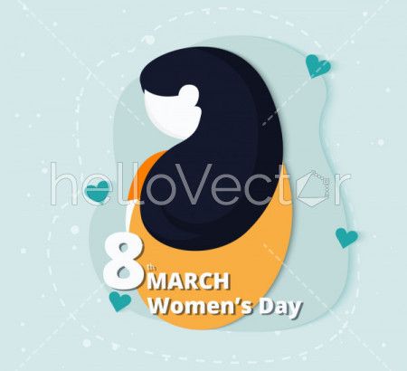 Happy women's day graphic - Vector Illustration