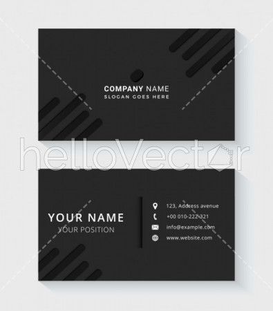 Corporate business card template design - Vector Illustration