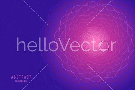 Abstract gradient circular glowing lines background
