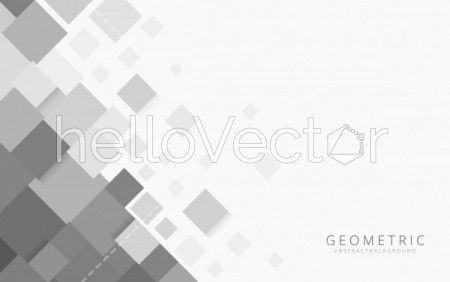 White abstract paper style geometric vector background