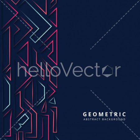 Trendy abstract geometric shape vector background