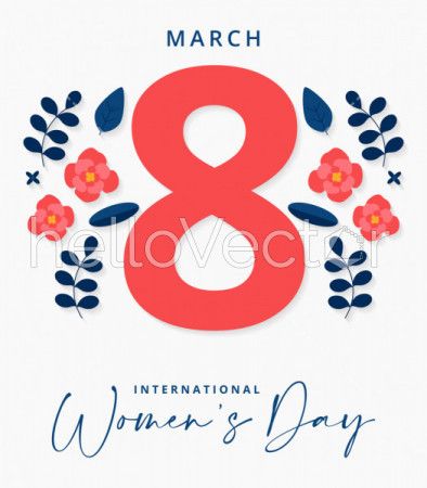 March 8. International women's day - Vector Illustration
