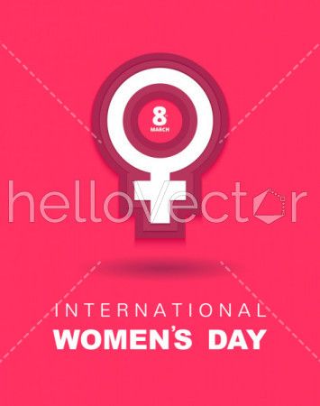 International women's day vector graphics with woman symbol