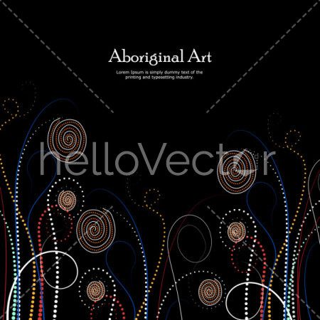 Aboriginal dot art vector banner