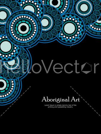 Aboriginal dot art vector banner