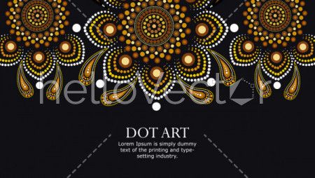Aboriginal dot art vector banner background